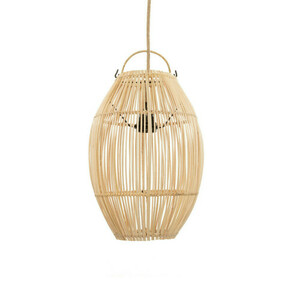 Stropní svítidlo do obývacího pokoje - Zuri S, E27, ratan, scandi boho small 0