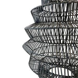 Černá závěsná lampa - Good Vibes M, E27, Rattan small 2