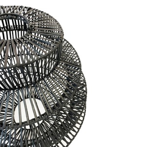 Černá závěsná lampa - Good Vibes M, E27, Rattan small 3