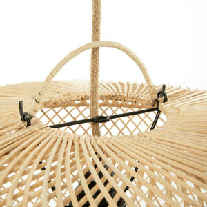 Boho závěsná lampa - The Wholly L, E27, ratan, ruční výroba small 4