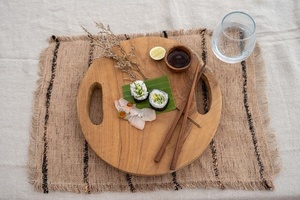 Podnos z teakového kořene Bazar Bizar Teak Root M – přírodní, 35 cm small 2