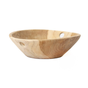 Mísa s úchyty Bazar Bizar Bowl Tray – přírodní teakové dřevo 20 cm small 2