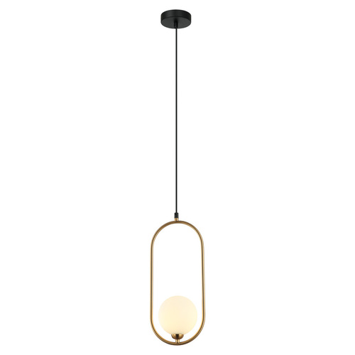 Kontrola Závěsná lampa Italux Lupus G9 hnědá bílé sklo PND-3965-1-BRO