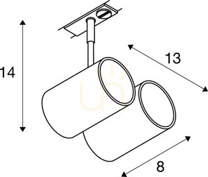 Dráhové svítidlo SLV BIMA 2 bílé GU10 50W 1fázové 143431 1 Dráhové svítidlo SLV BIMA 2 bílé GU10 50W 1fázové 143431 small 1