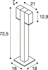Venkovní stojací lampa SLV THEO Pathlight antracit 7W IP44 1002871 small 5
