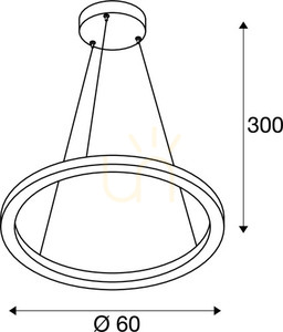 Závěsné svítidlo SLV ONE 60 DALI bílé LED 24W 3000/4000K ø60 cm 1002910 small 6
