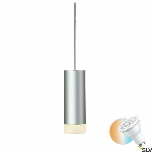 Kontrola Závěsné svítidlo SLV ASTINA GU10 šedé 20 cm 1002938