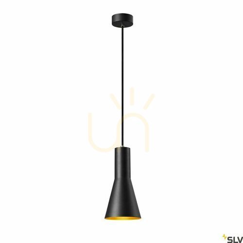 Kontrola Závěsné svítidlo SLV PHELIA 130 E27 černo-zlaté 1002951