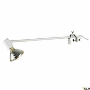 Expoziční reflektor SLV SPOT DISPLAY E27 1002986, rameno 67,4 cm, svorkový úchyt, sklopný, bílý small 1