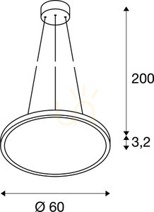 Přívěsek světla SLV LED PANEL 60 DALI šedý 43W 4000K 1003047 small 3