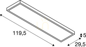 Stropní svítidlo SLV LED PANEL DALI bílé 43W 3000K 119,5x29,5 cm 1003052 2 Stropní svítidlo SLV LED PANEL DALI bílé 43W 3000K 119,5x29,5 cm 1003052 small 2