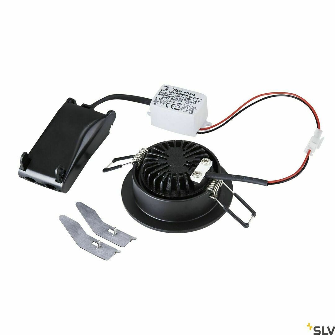Pohled Zápustné svítidlo SLV NEW TRIA 68 I CS černé 5,3 W 3000 K 1003057 Zápustné svítidlo SLV NEW TRIA 68 I CS černé 5,3 W 3000 K 1003057