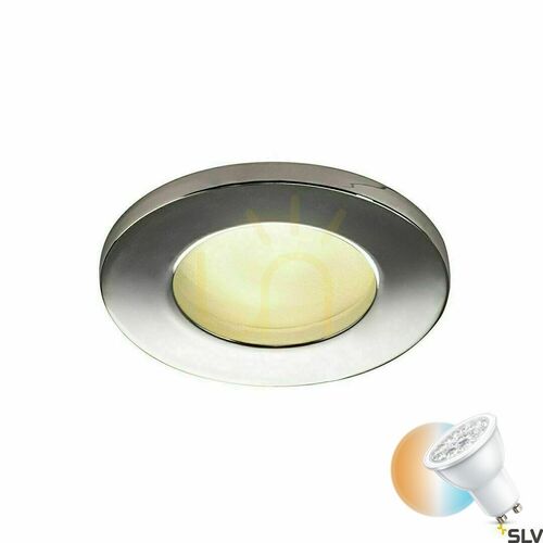 Kontrola Venkovní zapuštěné svítidlo SLV DOLIX OUT GU10 chrom IP44 1001166