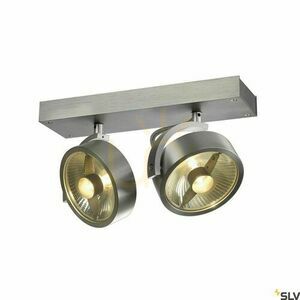 Nástěnné a stropní bodové svítidlo SLV KALU 147316, kartáčovaný hliník, 2 × GU10 QPAR111 small 0