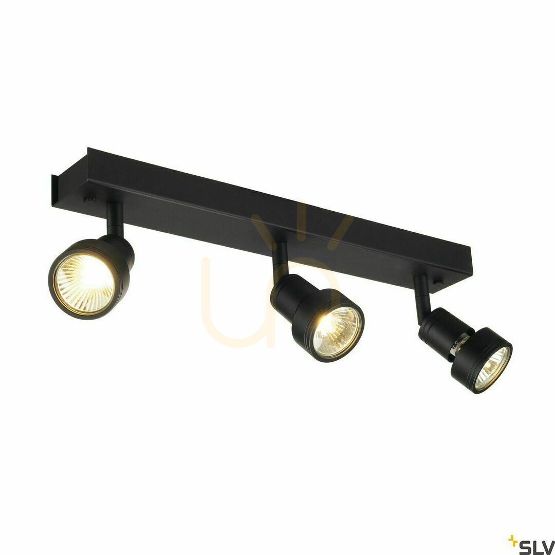 Pohled Bodové svítidlo SLV PURI 3 černé GU10 3x50 W 147380 Bodové svítidlo SLV PURI 3 černé GU10 3x50 W 147380