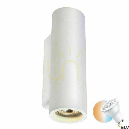 Kontrola Přisazené svítidlo SLV PLASTRA 148060 bílé sádrové G9 35W IP20