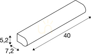 Nástěnné svítidlo SLV MARYLIN chrom/mléčné 9,8W 40 cm IP44 1002190 4 Nástěnné svítidlo SLV MARYLIN chrom/mléčné 9,8W 40 cm IP44 1002190 small 4
