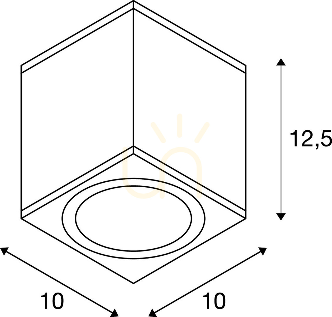 Pohled Venkovní stropní svítidlo SLV ENOLA SQUARE M antracit 11W IP65 1003421 Venkovní stropní svítidlo SLV ENOLA SQUARE M antracit 11W IP65 1003421