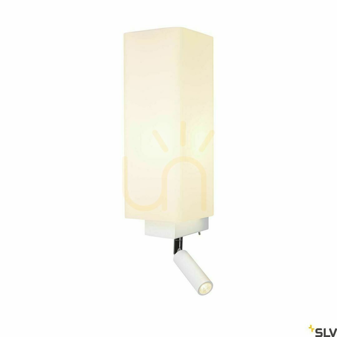 Pohled Nástěnné svítidlo SLV QUADRASS Spot bílé E27/LED 2W 3000K 1003429 Nástěnné svítidlo SLV QUADRASS Spot bílé E27/LED 2W 3000K 1003429