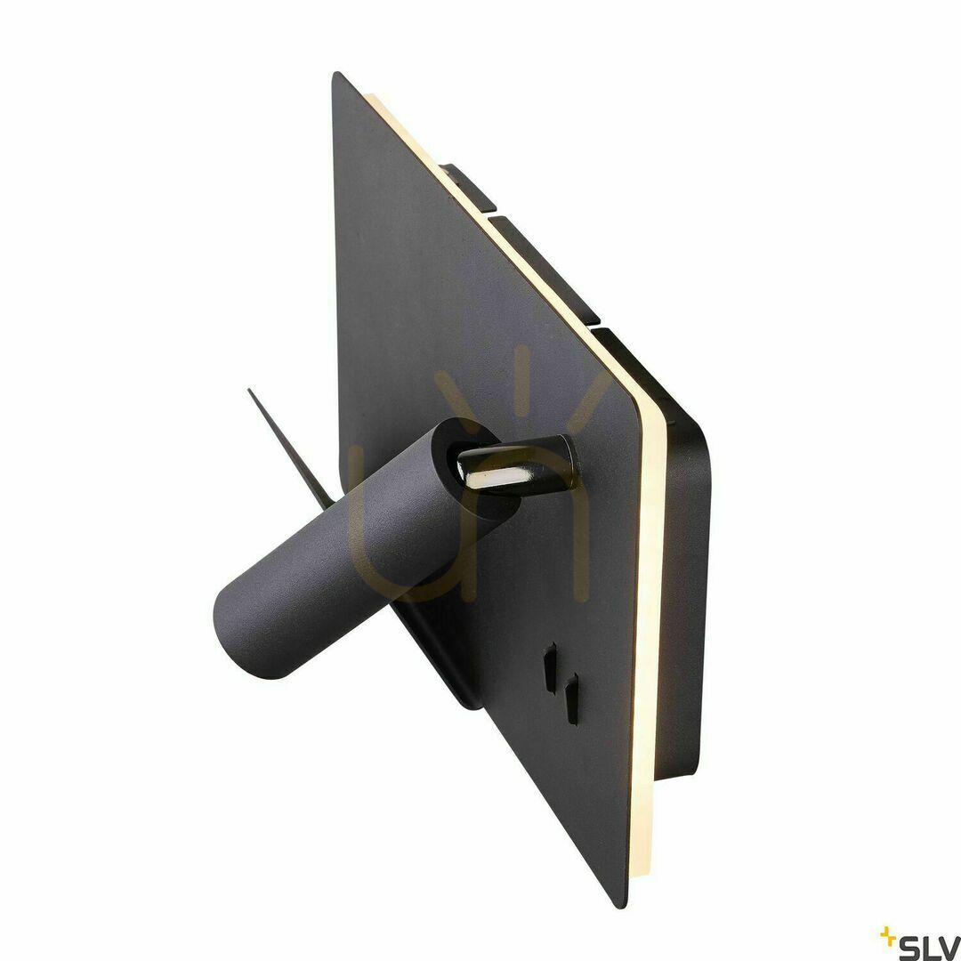 Náhled Nástěnné svítidlo SLV SOMNILA černé LED 15W 3000K 490lm USB 1003455 Nástěnné svítidlo SLV SOMNILA černé LED 15W 3000K 490lm USB 1003455