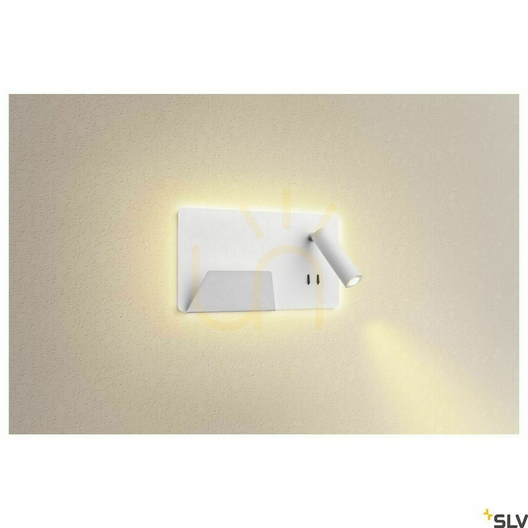 Kontrola Nástěnné svítidlo SLV SOMNILA bílé 15W 770 lm 3000K USB 1003457 Nástěnné svítidlo SLV SOMNILA bílé 15W 770 lm 3000K USB 1003457