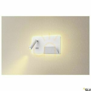 Nástěnné svítidlo SLV SOMNILA bílé 15W 3000K 770 lm USB 1003458 small 4