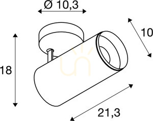 Stropní svítidlo SLV NUMINOS SPOT PHASE L bílo-černé 28W 4000K 1004310 small 3