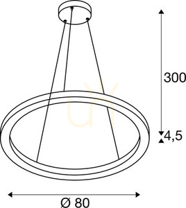 Závěsné svítidlo SLV ONE 80 PD DALI UP/DOWN černé 34W 3000/4000K 1004763 small 6