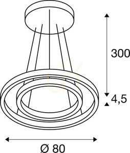 Závěsné svítidlo SLV ONE Double PD DALI UP/DOWN černé 80 cm 55 W 1004767 small 6