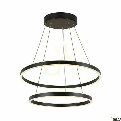 Kontrola Závěsné svítidlo SLV ONE Double PD DALI UP/DOWN černé 80 cm 55 W 1004767