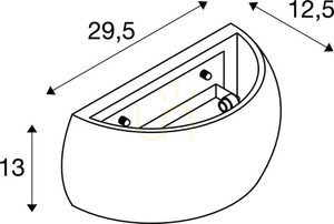 Přisazené svítidlo SLV PLASTRA WL Curved Cutrain bílé sádrové R7s 118 1004732 small 6