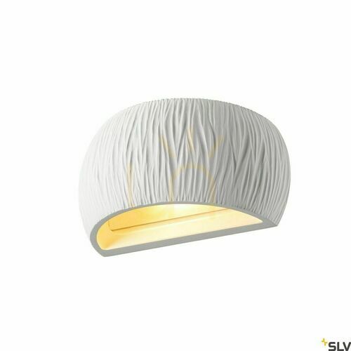 Kontrola Přisazené svítidlo SLV PLASTRA WL Curved Cutrain bílé sádrové R7s 118 1004732