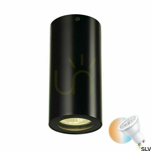 Kontrola Stropní svítidlo SLV ENOLA_B CL-1 černé GU10 hliník 151810