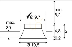 Zápustné svítidlo SLV HORN GU10 bílé výklopné 113141 small 5