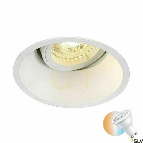 Kontrola Zápustné svítidlo SLV HORN 113141 bílé kulaté 25 W 230 V 10,5 cm