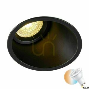 Zápustné svítidlo SLV HORN-A 113150 černé 25 W IP20/IP44 230 V small 0