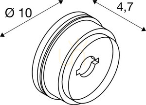 Podstavec pro stínidlo SLV MANA 1004969 antracitový/průhledný 10 cm small 5