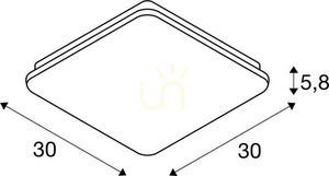 Přisazené svítidlo SLV SIMA bílé 24W 3000K IP44 30x30 cm 1005087 5 Přisazené svítidlo SLV SIMA bílé 24W 3000K IP44 30x30 cm 1005087 small 5