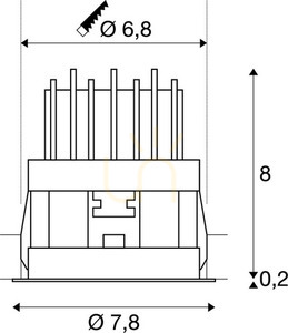 Zápustné svítidlo SLV HORN MAGNA LED černá/zlatá 9W 3000K 1002594 small 6