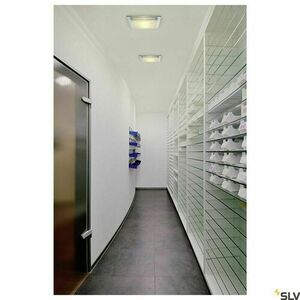 Přisazené stropní svítidlo SLV GLASSA čtvercové 39×39 cm satinované sklo 2×E27 155180 small 1