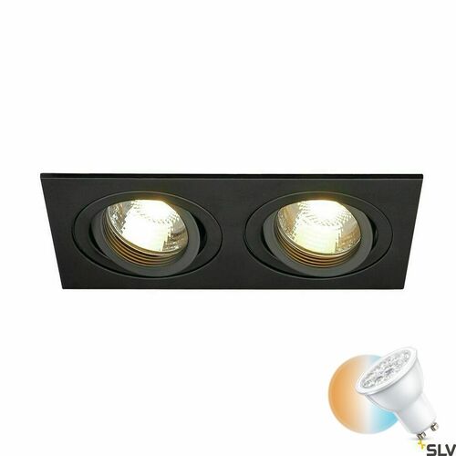 Kontrola Zápustné svítidlo SLV NEW TRIA 2 černé 2x GU10 50W 113492