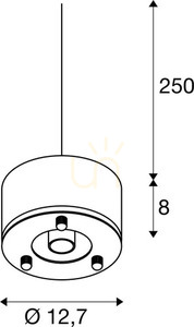 Závěsné svítidlo SLV PARA DOME E27 černé hliníkové 150W IP20 1005214 small 5