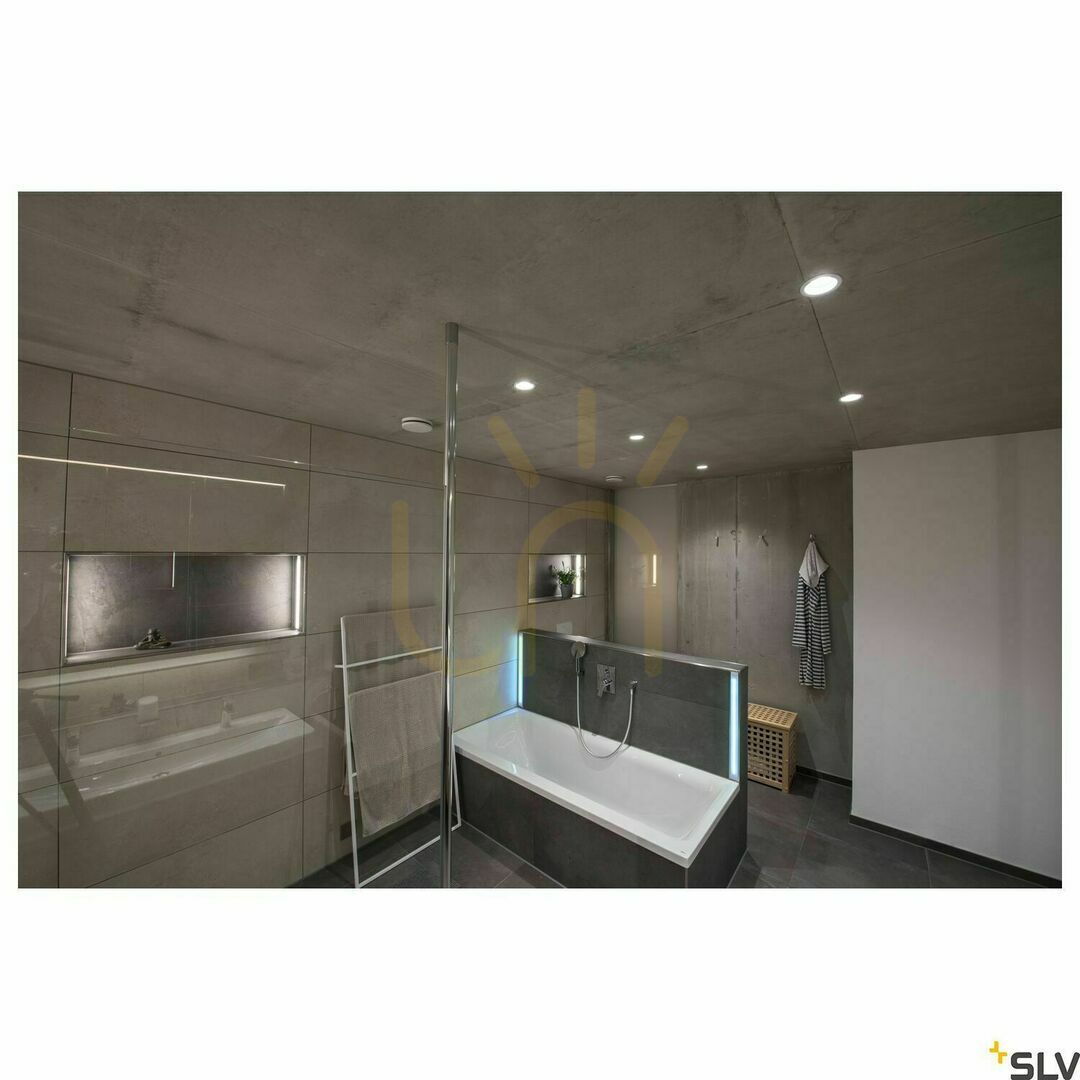 Zobrazit Zápustné svítidlo SLV Contone bílé 15W 1000 lm 2000-3000K IP44 161291 Zápustné svítidlo SLV Contone bílé 15W 1000 lm 2000-3000K IP44 161291