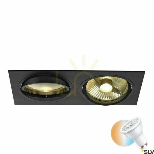 Kontrola Zápustné svítidlo SLV NEW TRIA 2 ES111 černé 75 W 230 V 113840