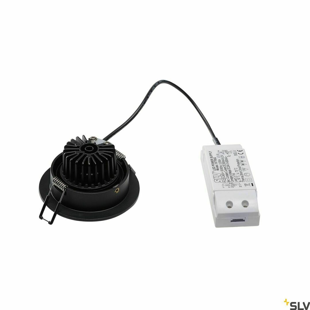 Pohled Zápustné svítidlo SLV New Tria 1 Set černé 8W 2700K 113870 Zápustné svítidlo SLV New Tria 1 Set černé 8W 2700K 113870