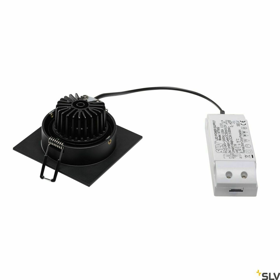 Pohled Zápustné svítidlo SLV NEW TRIA 1 SET černé 8W 2700K 113880 Zápustné svítidlo SLV NEW TRIA 1 SET černé 8W 2700K 113880