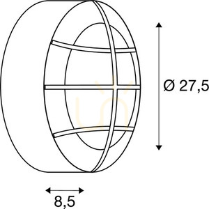 Venkovní nástěnné svítidlo SLV BULAN GRID bílé 27,5 cm IP55 229081 small 1