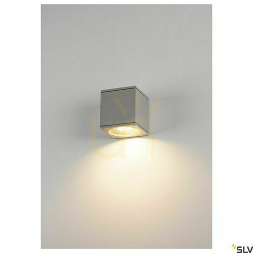 Kontrola Venkovní nástěnné svítidlo SLV BIG THEO WALL stříbrošedé GU10 max. 75 W IP44 229564