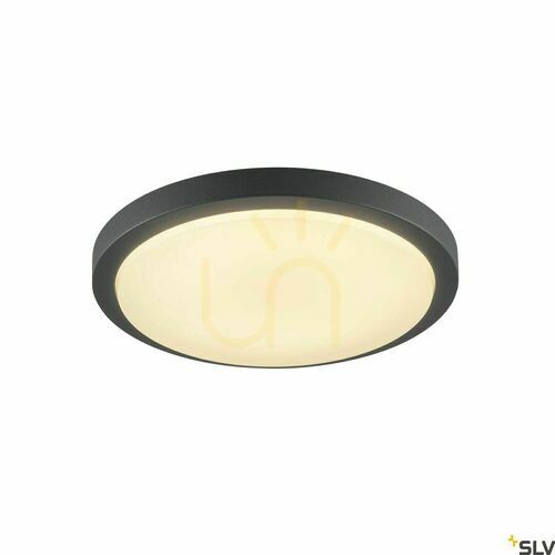 Kontrola Venkovní stropní svítidlo SLV AINOS antracit 22W 3000K IP44 30 cm 229975