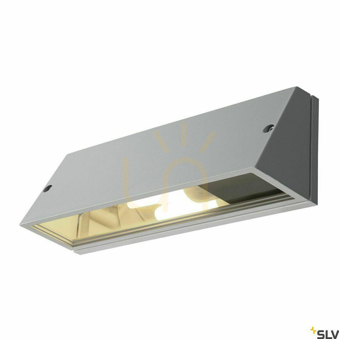 Náhled Venkovní nástěnné svítidlo SLV PEMA šedé sklo IP44 15W 230034 Venkovní nástěnné svítidlo SLV PEMA šedé sklo IP44 15W 230034